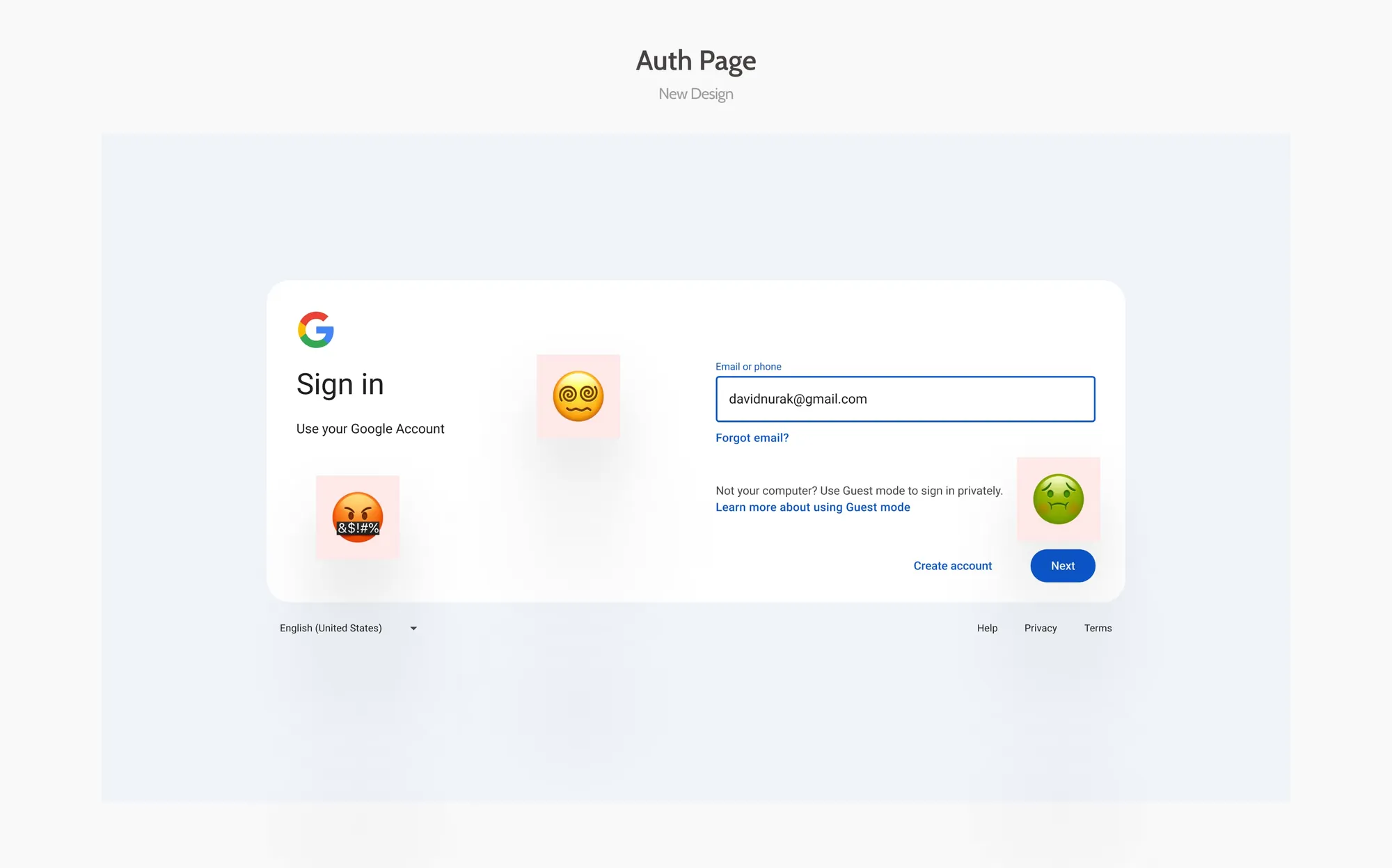 Screenshot of the redesigned 2024 Google sign-in page