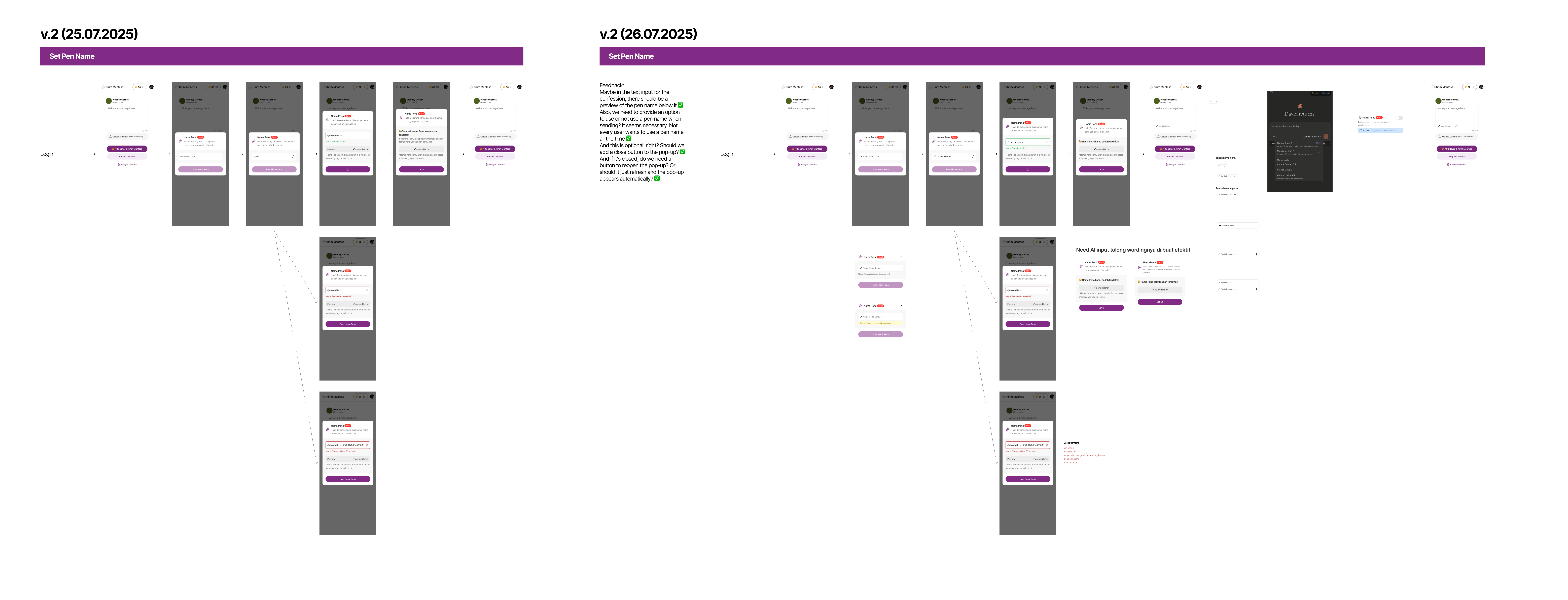 Design exploration showing v1 through v3 iterations