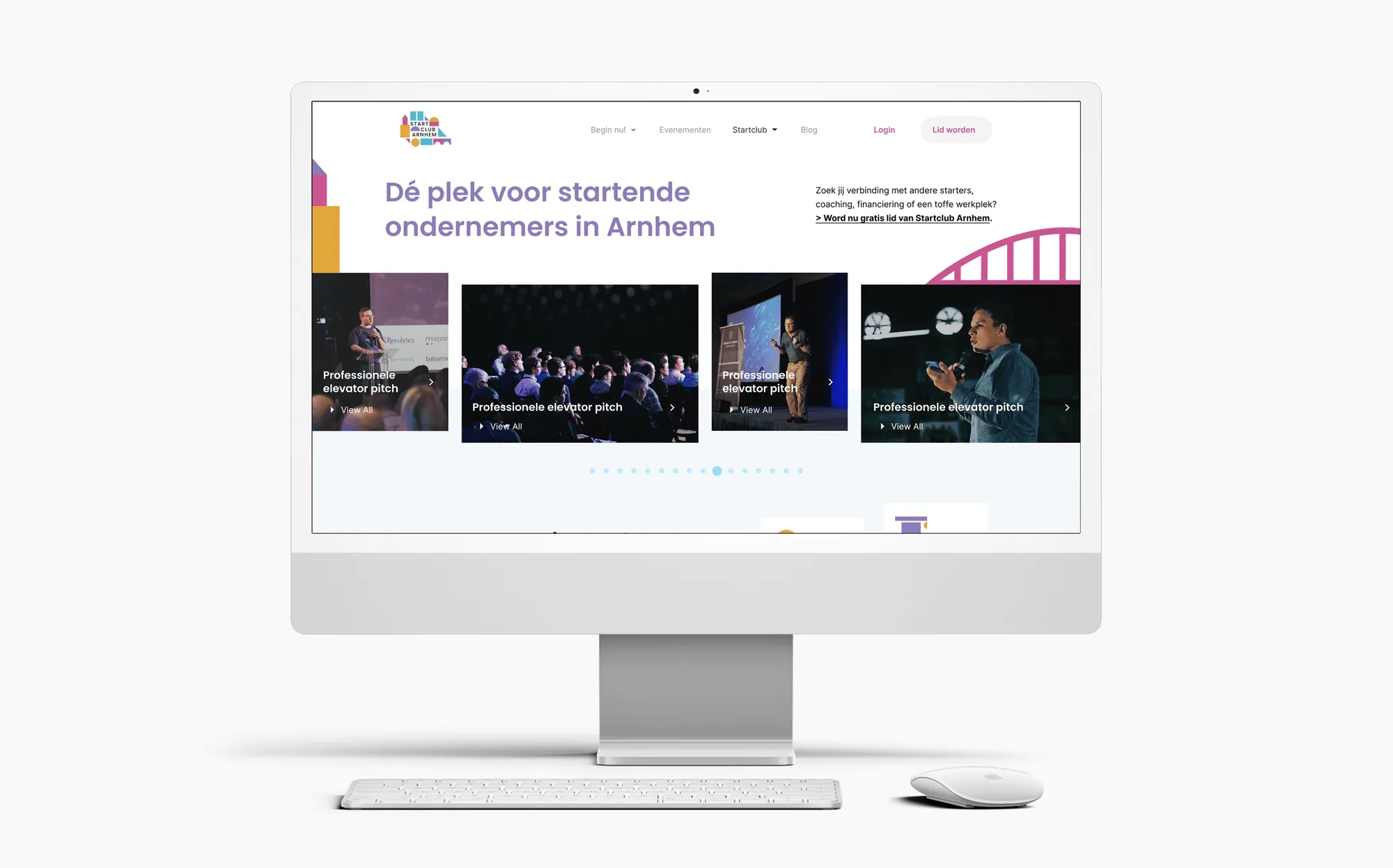 Final homepage design for StartClubArnhem