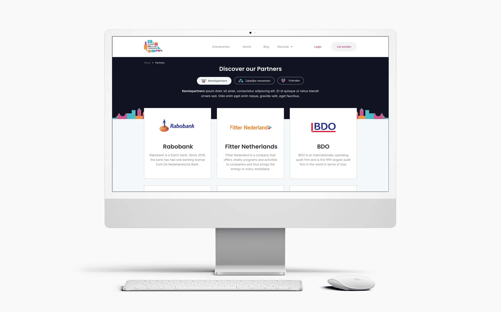 Final community page design for StartClubArnhem